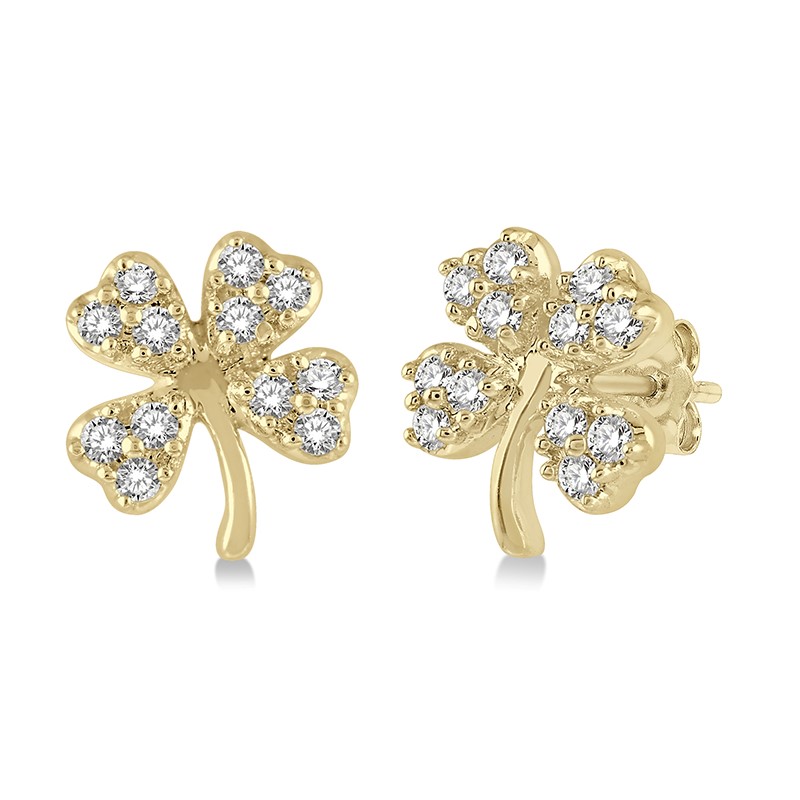 Diamond Clover Stud Earrings Diamond Clover Stud Earrings