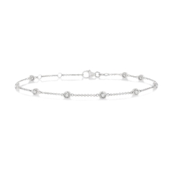 Diamond Station Chain Bracelet 3/4cttw thumbnail 1