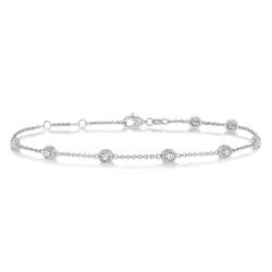 Diamond Bezel Set Station Bracelet thumbnail 1