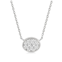 Diamond Cluster Necklace thumbnail 1