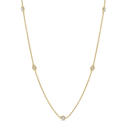 1/2ct Diamond Station Necklace thumbnail 1