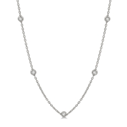 1.0ct Diamond Station Necklace thumbnail 1