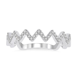 Diamond Zig Zag Stackable Ring thumbnail 1