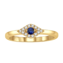 Evil Eye Sapphire and Diamond Ring thumbnail 1