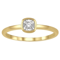 Cushion Shape Solitaire Stackable Promise Ring thumbnail 1