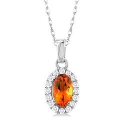 Citrine and Diamond Pendant thumbnail 1