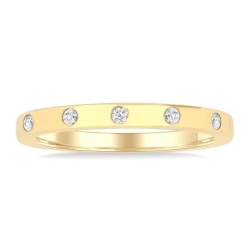 Flush Bezel Set Diamond Fashion Band thumbnail 1