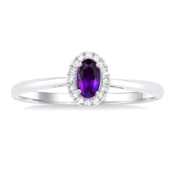 Amethyst and Diamond Ring thumbnail 1