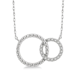 Diamond Double Circle Necklace thumbnail 1