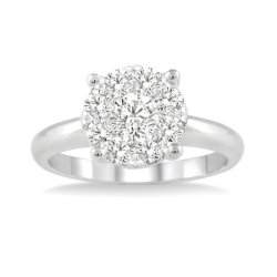 14k White Gold .12cttw Round Diamond Ring thumbnail 1