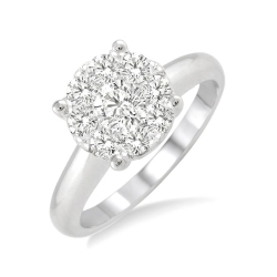 14k White Gold .12cttw Round Diamond Ring thumbnail 2