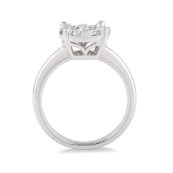 14k White Gold .12cttw Round Diamond Ring thumbnail 3