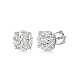 1/3cttw Diamond Cluster Stud Earrings thumbnail 1