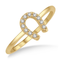 Stackable Horseshoe Petite Diamond Fashion Ring thumbnail 2