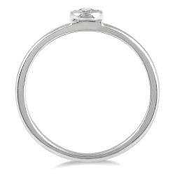 10k White Gold .03ct Round Diamond Promise Ring thumbnail 3
