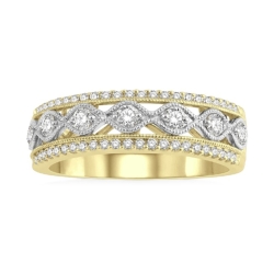 14k White/Yellow Gold Diamond Fashion Ring thumbnail 1