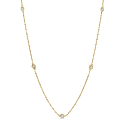 1/4ct Diamond Station Necklace thumbnail 1