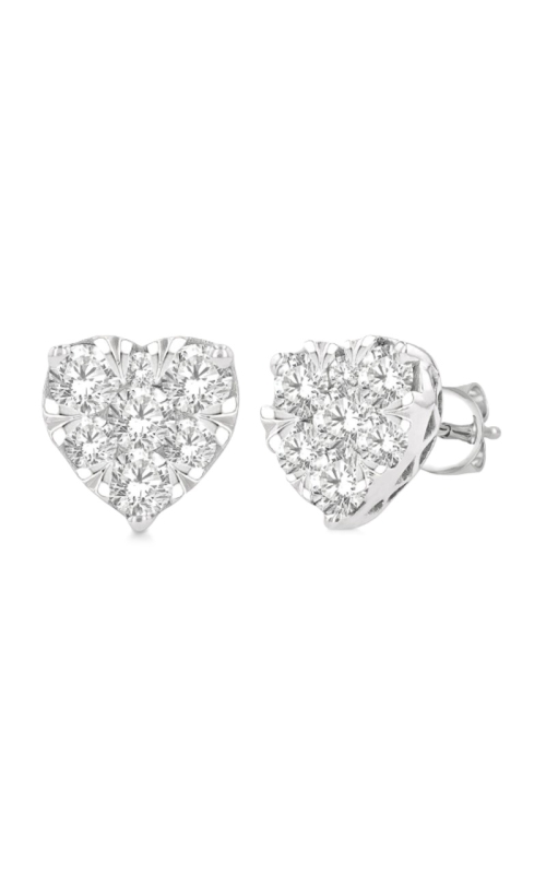 Diamond Heart Earrings 1cttw