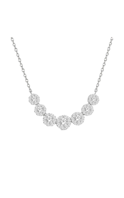 Diamond Cluster Necklace 3/4cttw