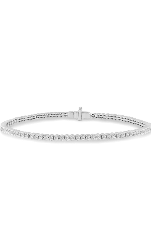 10K White Gold Diamond Illusion Bracelet