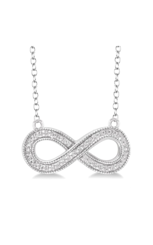 Sterling Silver Diamond Infinity Necklace