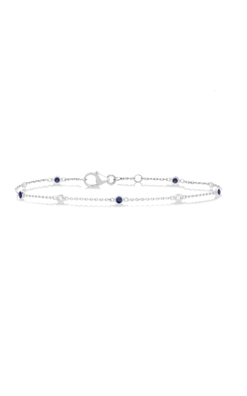 14k White Gold Sapphire & Diamond Bracelet