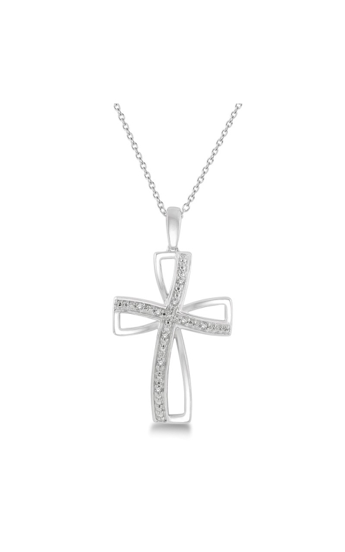 Silver Cross Diamond Pendant