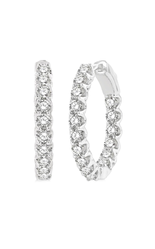 2.00cttw Diamond In-Out Hoop Earrings