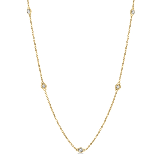 1/2ct Diamond Station Necklace