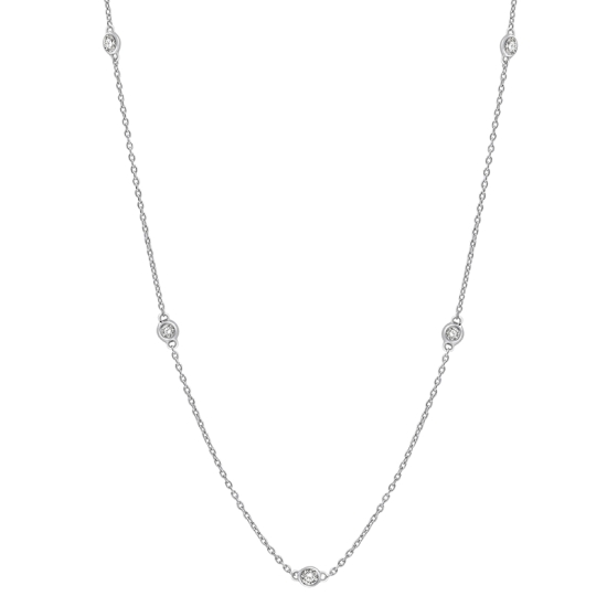 1/2ct Diamond Station Necklace