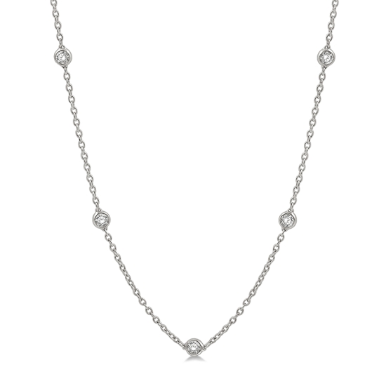 1.0ct Diamond Station Necklace