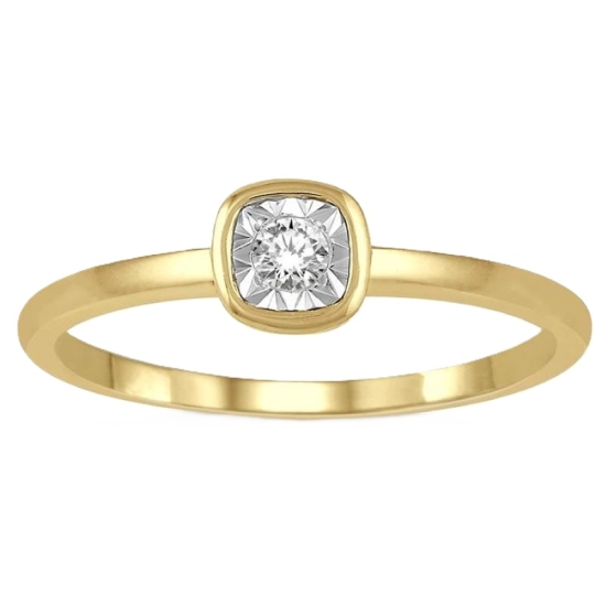 Cushion Shape Solitaire Stackable Promise Ring