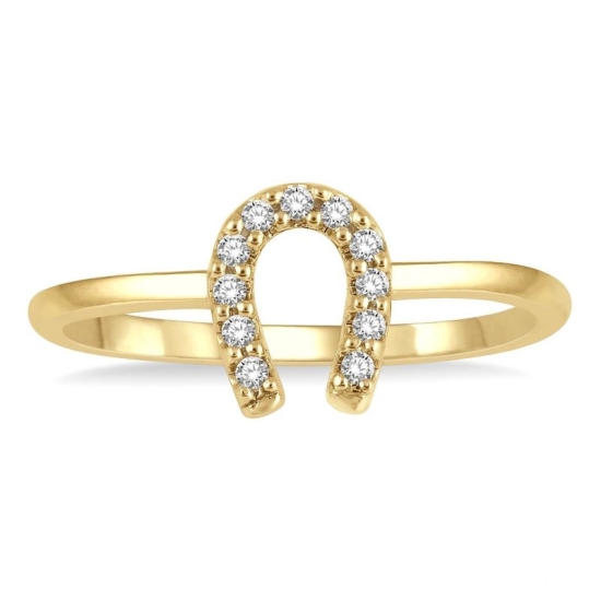 Stackable Horseshoe Petite Diamond Fashion Ring