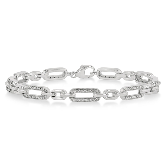Diamond Paperclip Bracelet