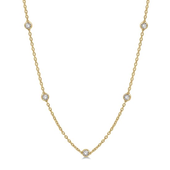 1.0ct Diamond Station Necklace