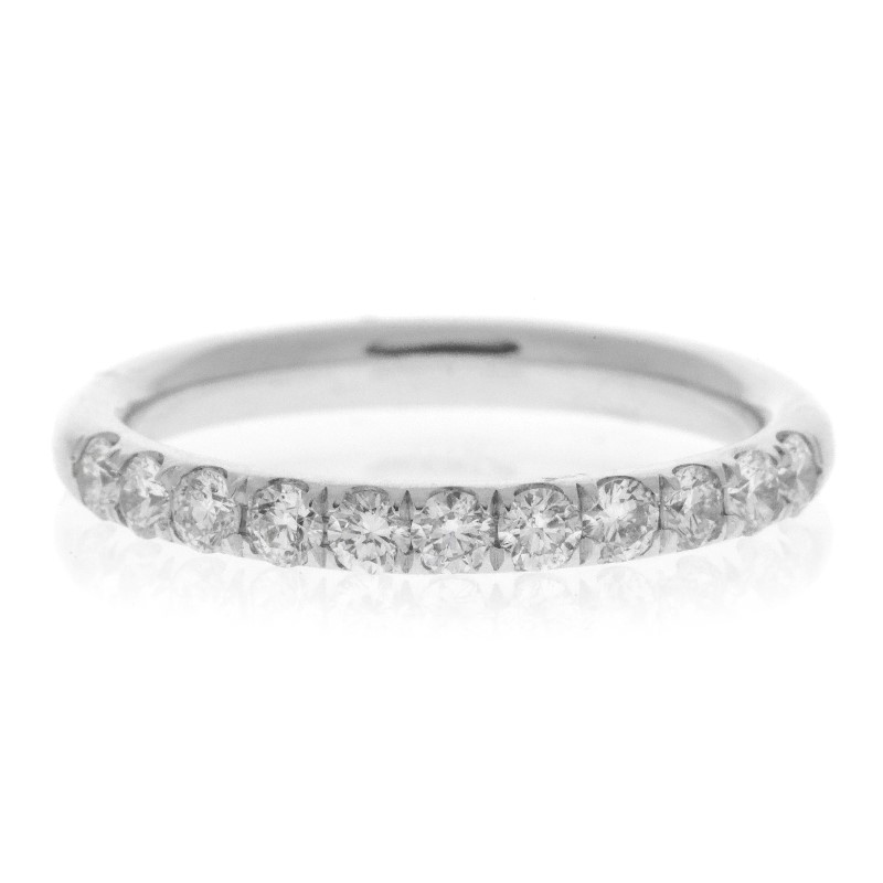 14k White Gold Diamond Wedding Band