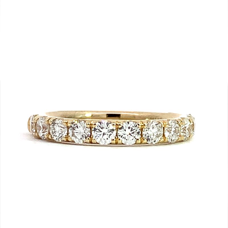 14k Yellow Gold and Diamond Wedding Band .98cttw