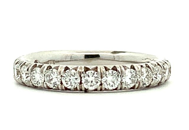 14k White Gold Diamond Wedding Band