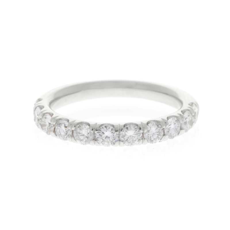 14K White Gold Diamond Fishtail Wedding Band