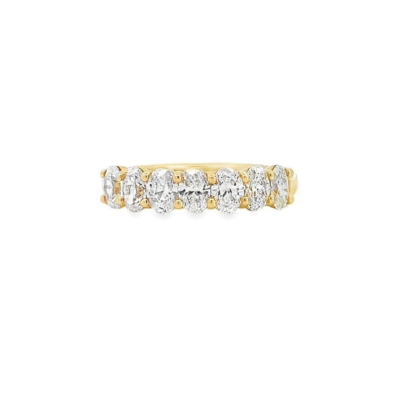 14k Yellow Gold Oval Diamond 7 Stone Ring