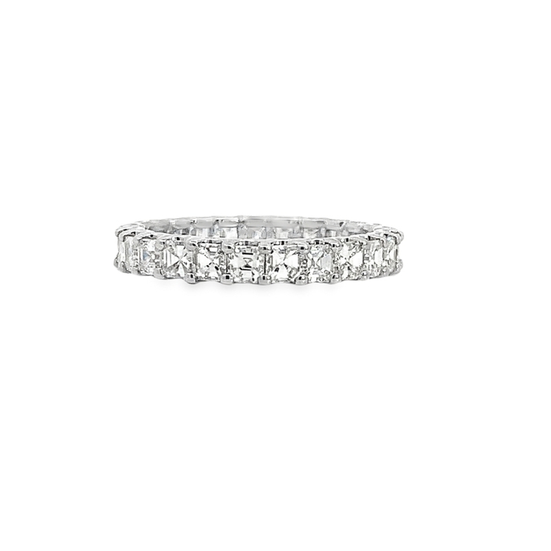 14k White Gold Asscher Diamond Eternity Band sz 6.75 14k White Gold Asscher Diamond Eternity Band sz 6.75