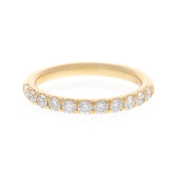 14K White Gold Diamond Wedding Band thumbnail 1