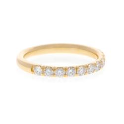 14K White Gold Diamond Wedding Band thumbnail 2