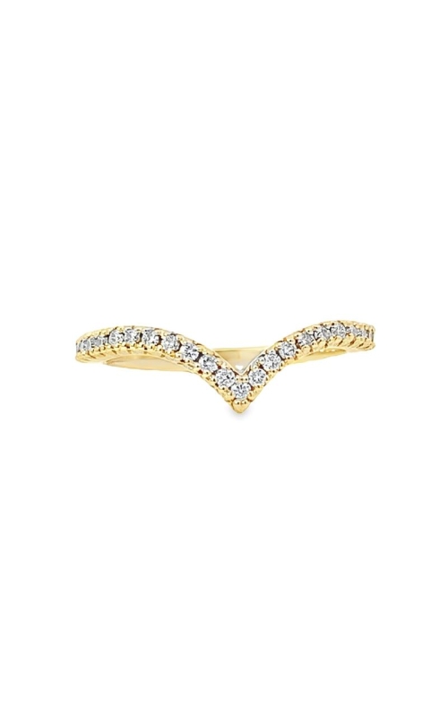 Yellow Gold V-shaped Diamond Band