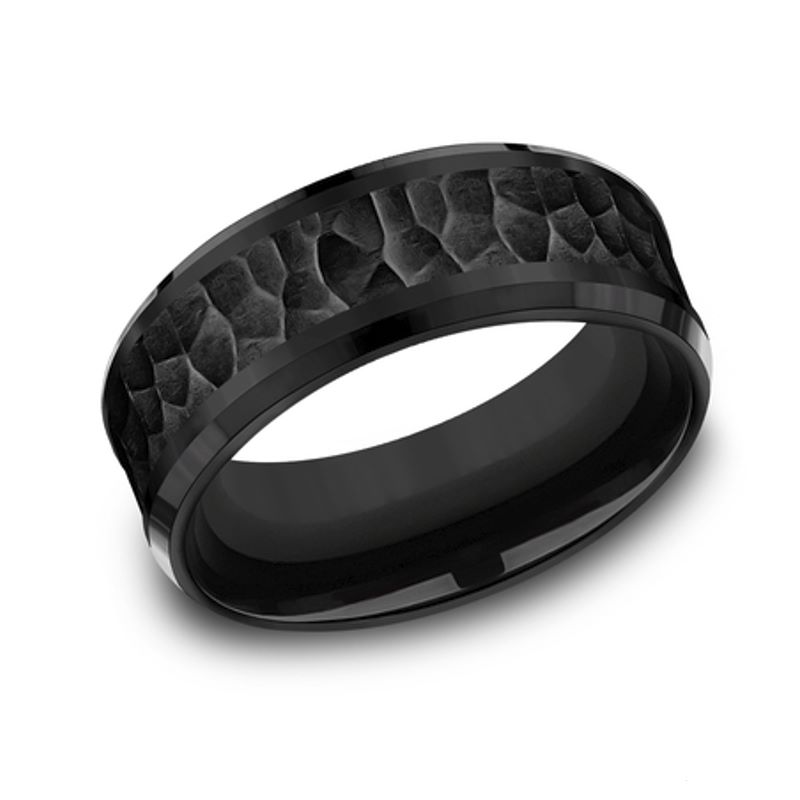 Black Titanium 8mm Wedding Band Black Titanium 8mm Wedding Band