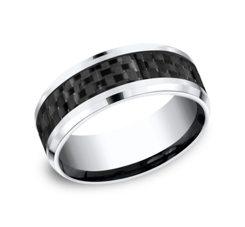 Light Grey Cobalt 8mm Wedding Band Light Grey Cobalt 8mm Wedding Band