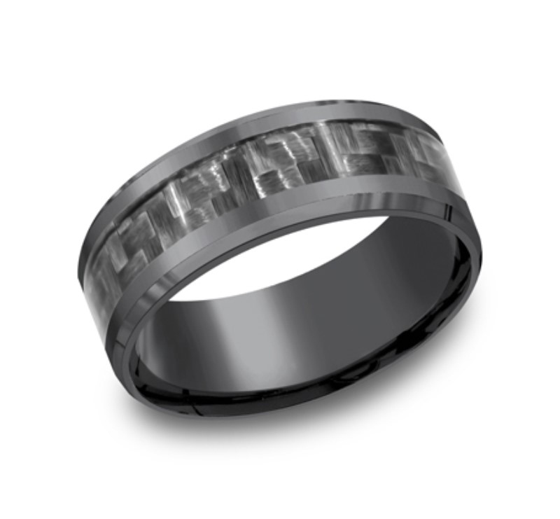 Dark Grey Tantalum 8mm Wedding Band Dark Grey Tantalum 8mm Wedding Band