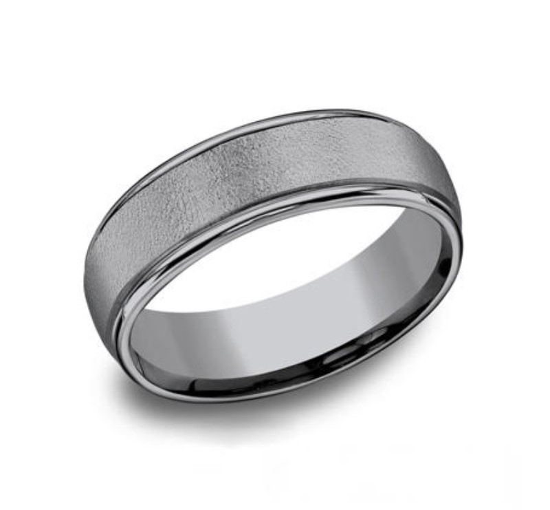 Dark Grey 6mm Tantalum Wedding Band