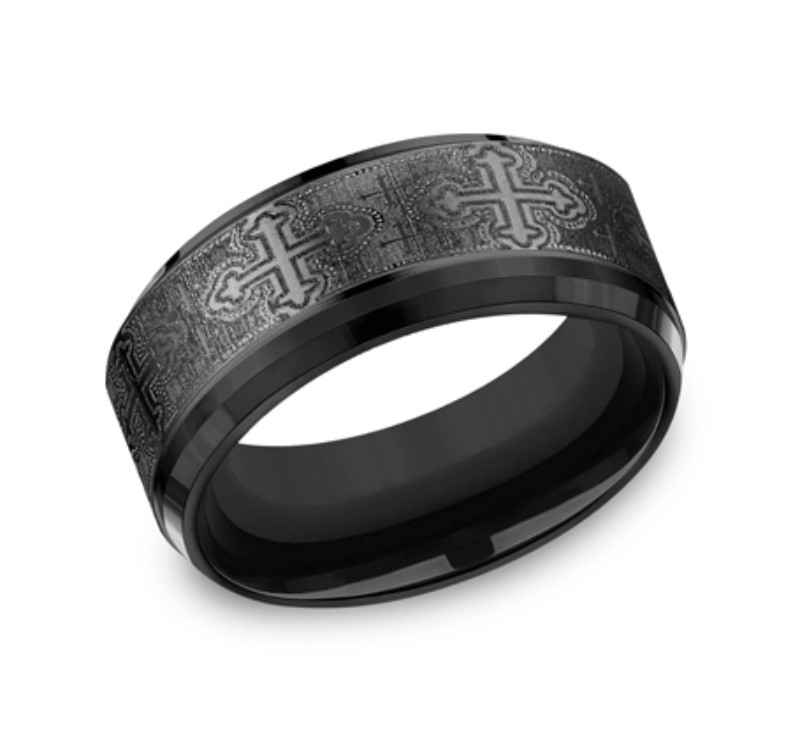 Black Titanium 9mm Wedding Band Black Titanium 9mm Wedding Band