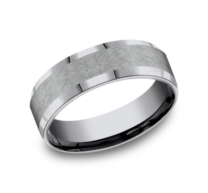 Grey Tantalum 7mm Wedding Band Grey Tantalum 7mm Wedding Band